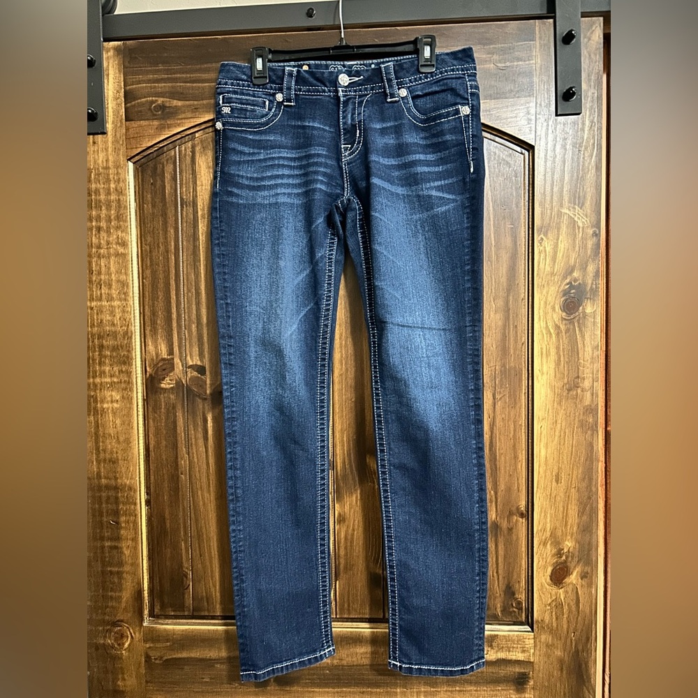 Miss Me Dark Blue Straight Leg Jeans - Picture 2 of 7